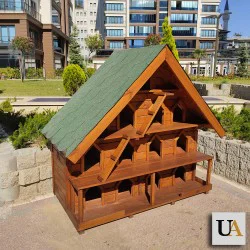 Çoklu Büyük Ahşap Kedi Evi 13'lü Çoklu Büyük Ahşap Kedi Evi 13'lü