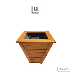 Konik Ahşap Saksı