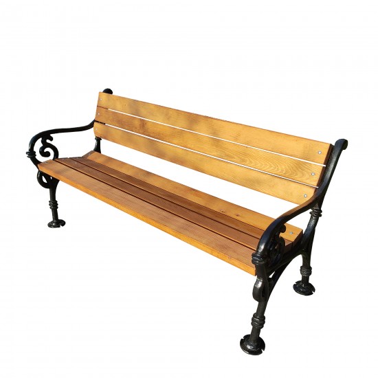 Foot Iron Wooden Park Bench