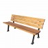 Metal Footed Wooden Park Bench Classic