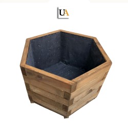 Wooden Polygonal Flowerpots