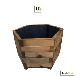 Çokgen Ahşap Saksı Çokgen Ahşap Saksı